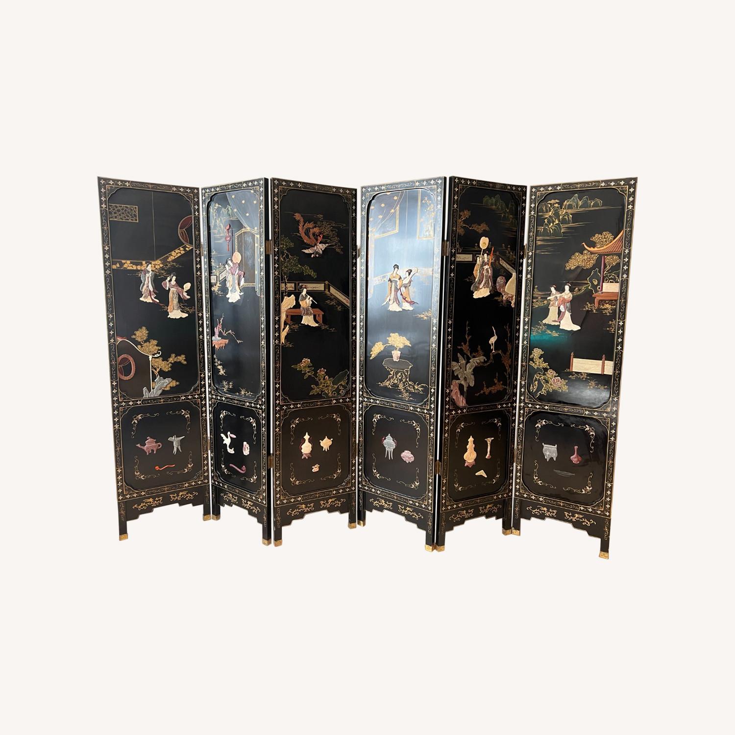 Chinese 6 Panel Double Sided Coromandel Screen - image-0