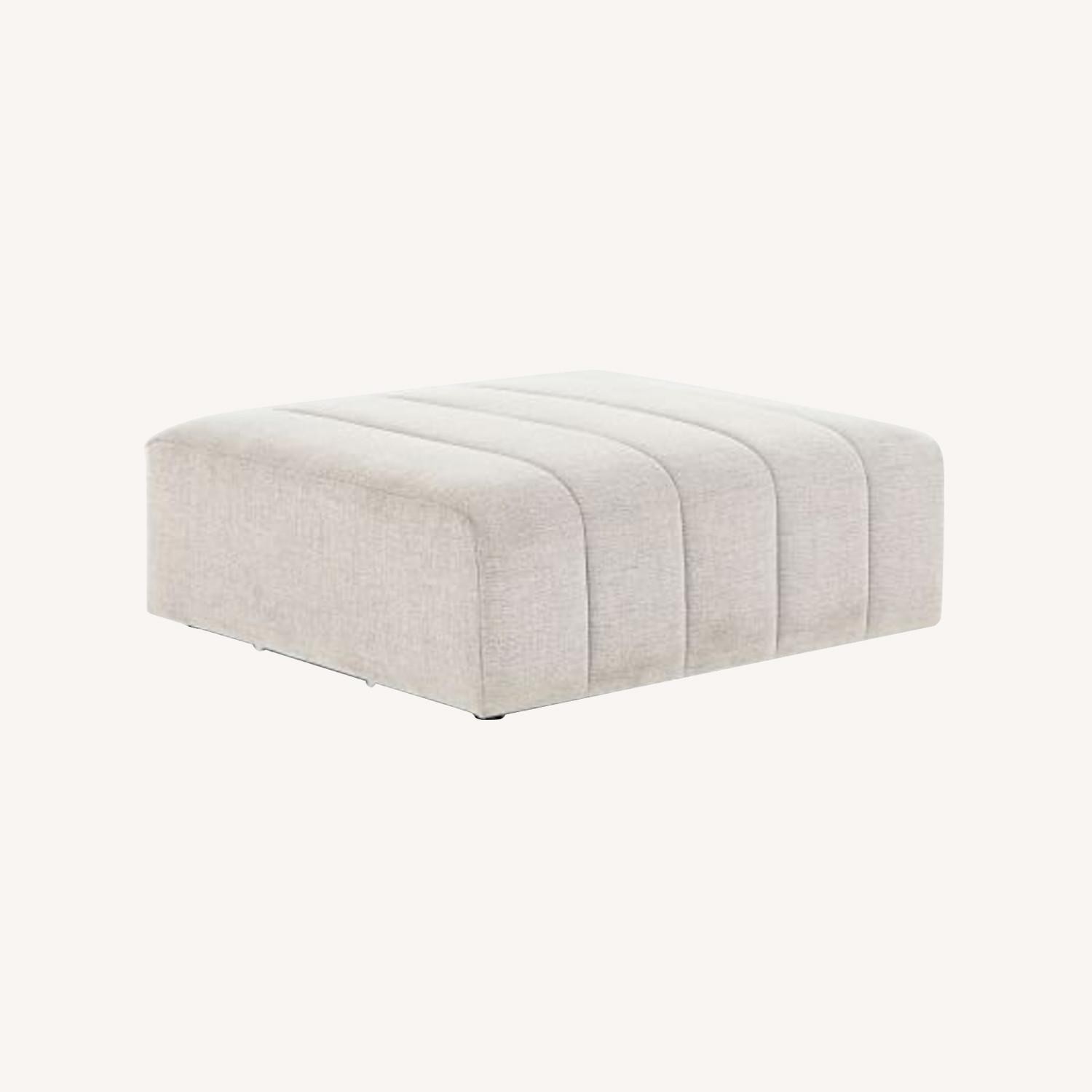 West Elm Napa Sandstone Ottoman - image-0