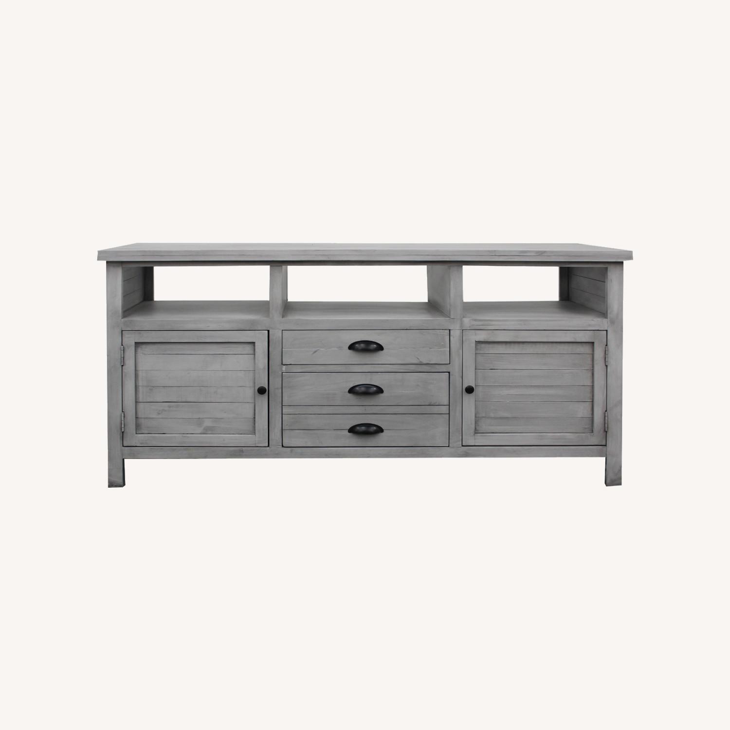 Wayfair Aynara Vintage Gray TV Stand AptDeco