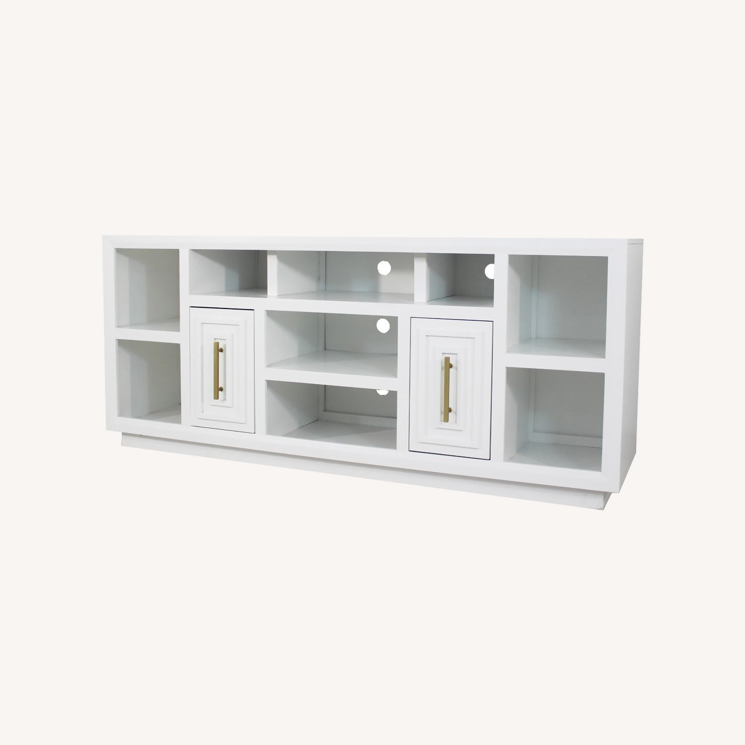 Wayfair White Akeal 70" TV Stand AptDeco