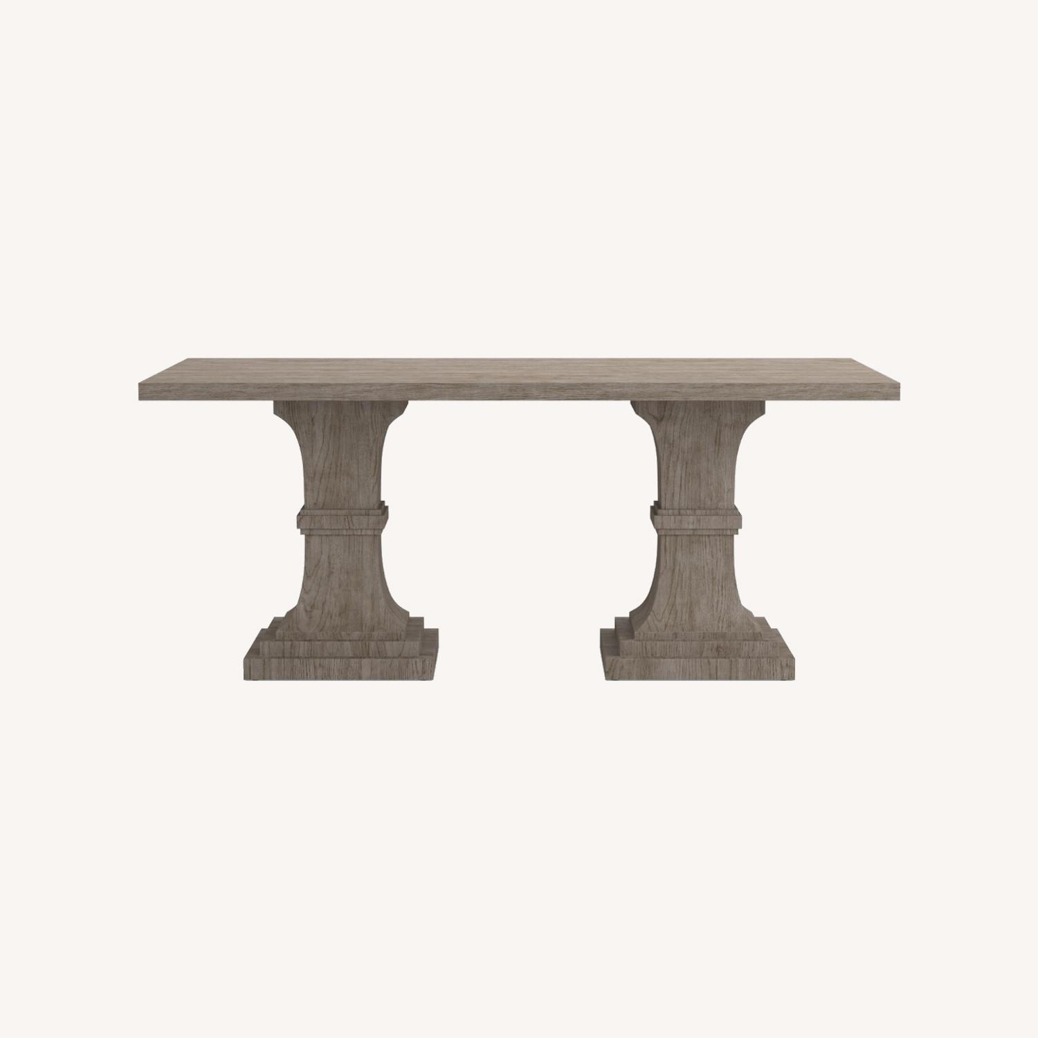 Williams Sonoma Double Pedestal Rectangular Table - image-0