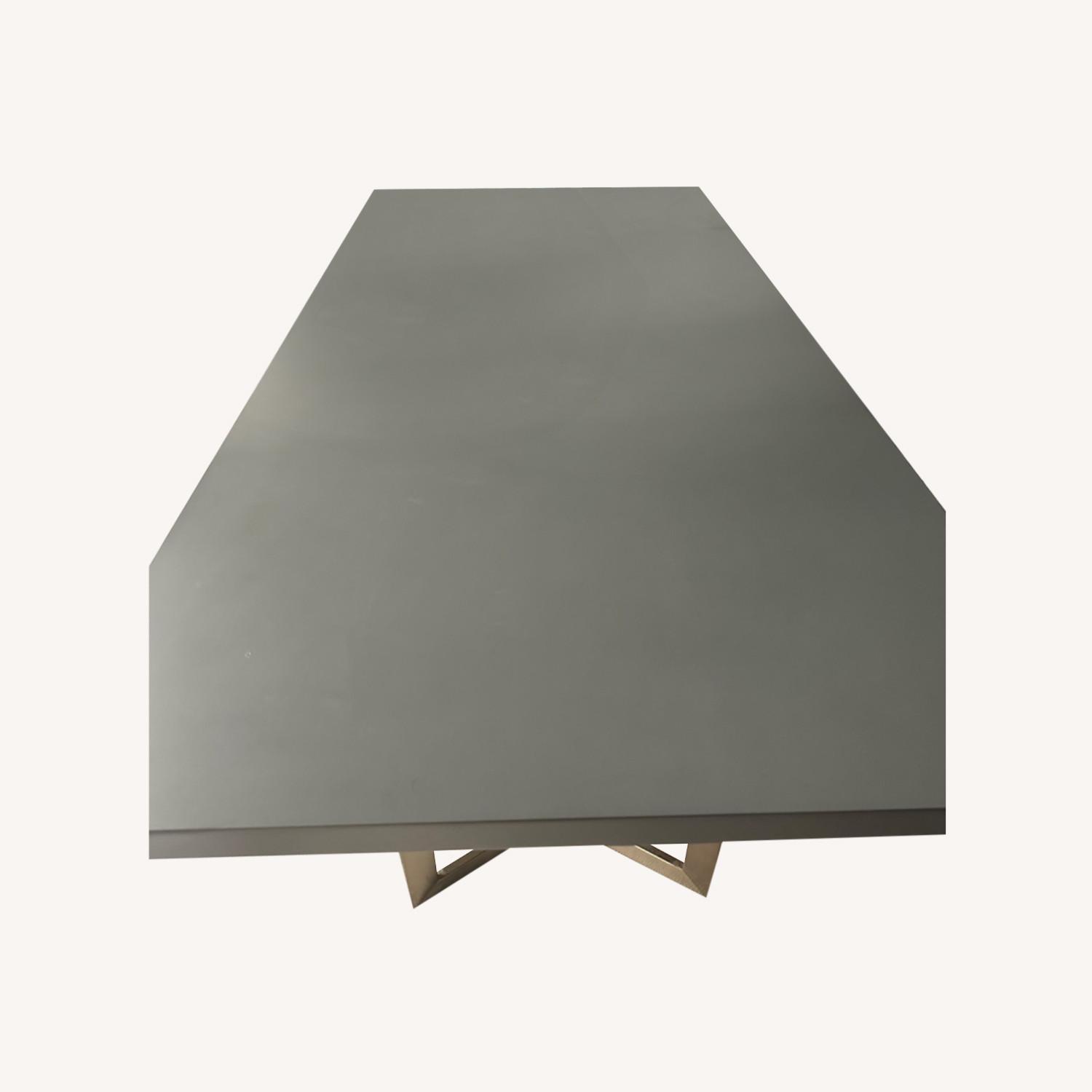 West Elm Tower Dining Table 72" Concrete AptDeco