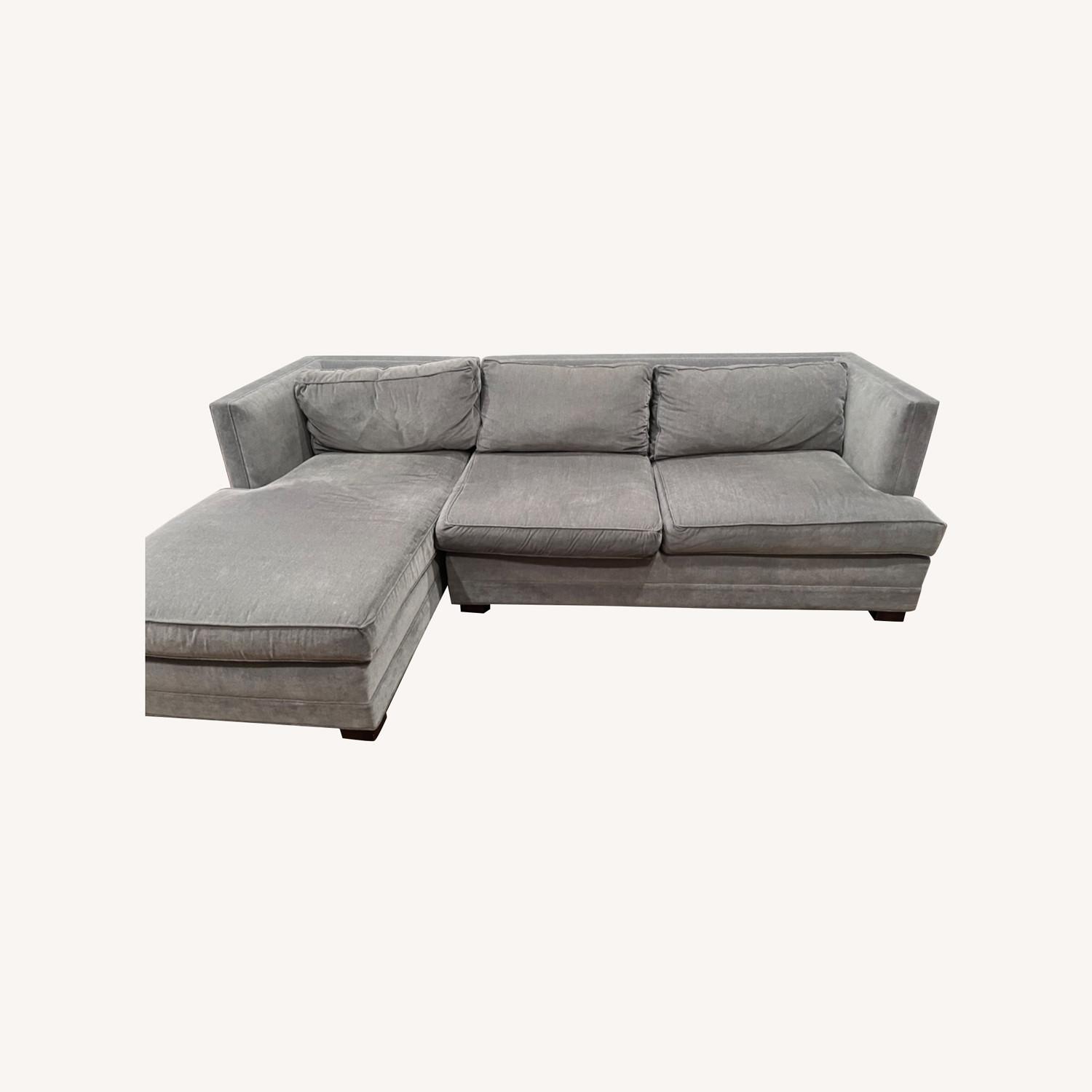 Mitchell Gold Keaton Grey Sofa With Chaise - image-0