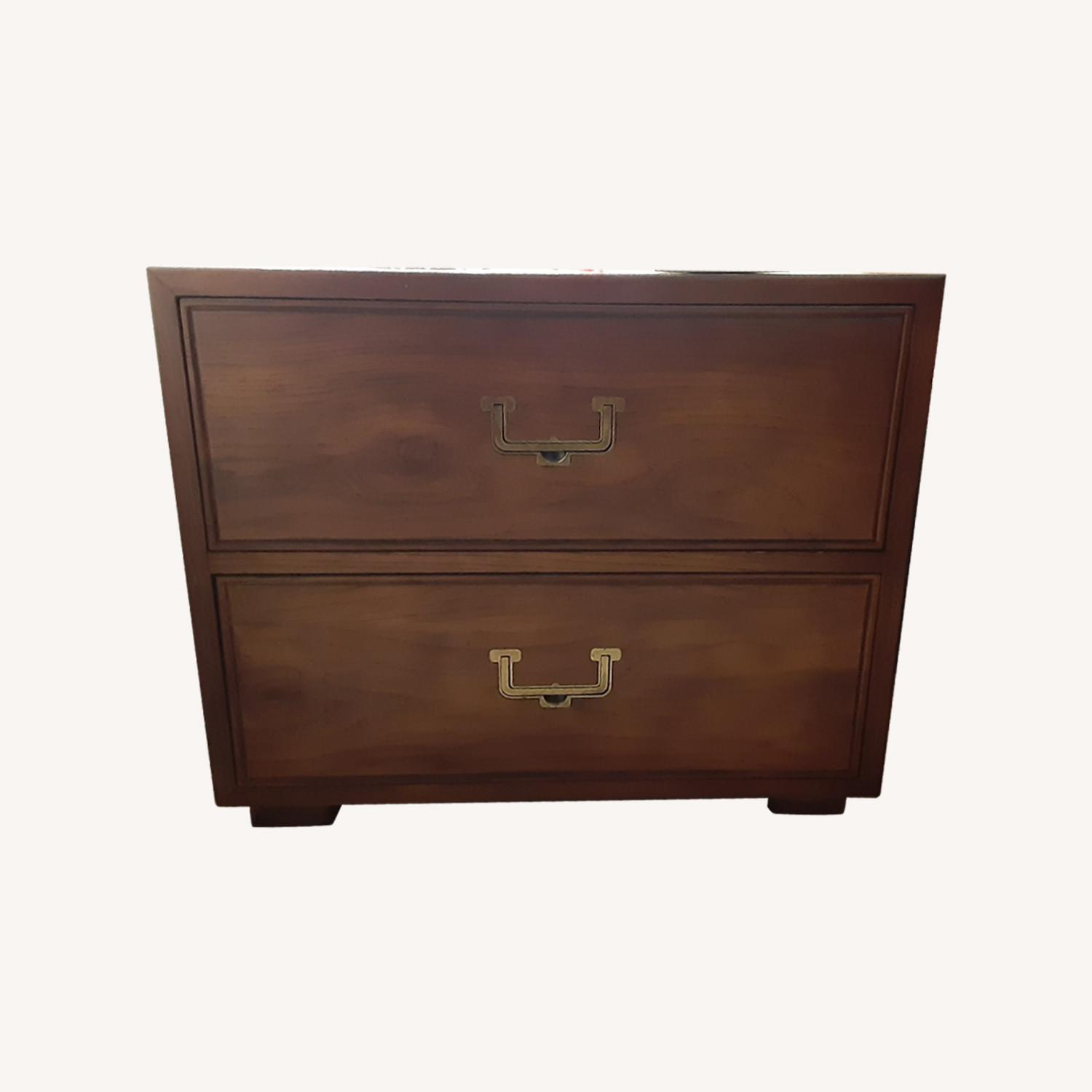 Henredon Artefacts Campaign Style Nightstand AptDeco