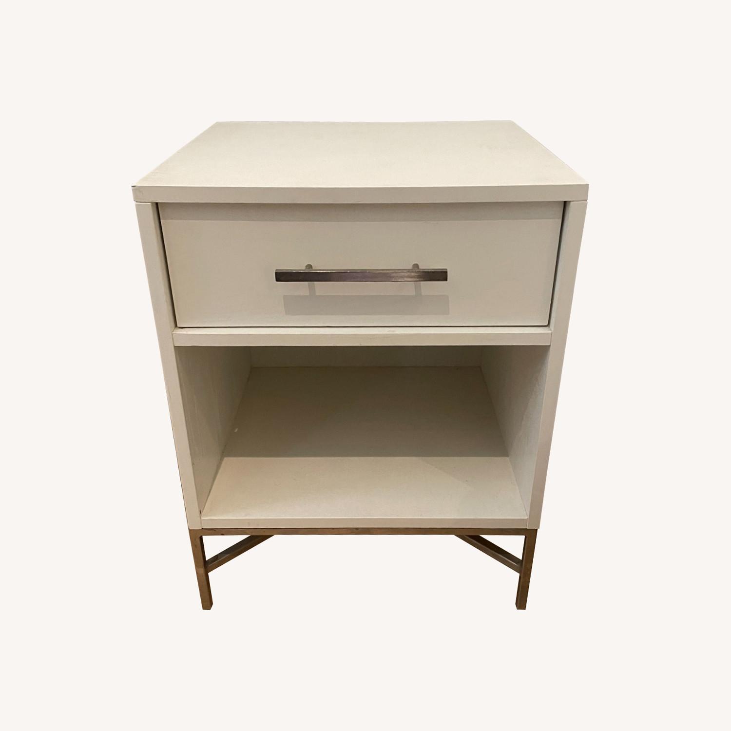 West Elm Bedside Table White AptDeco