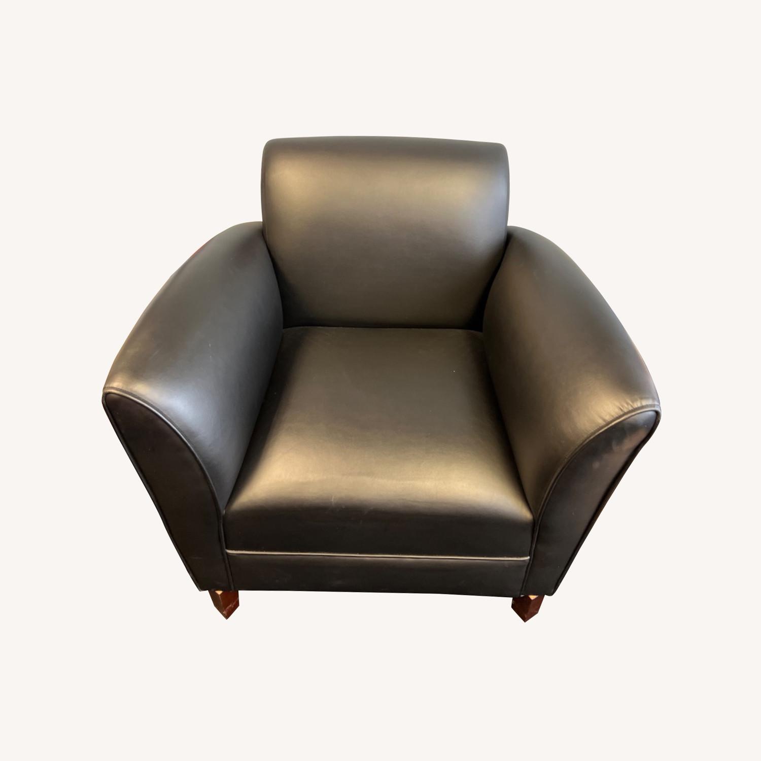 Black Leather Armchair - image-0
