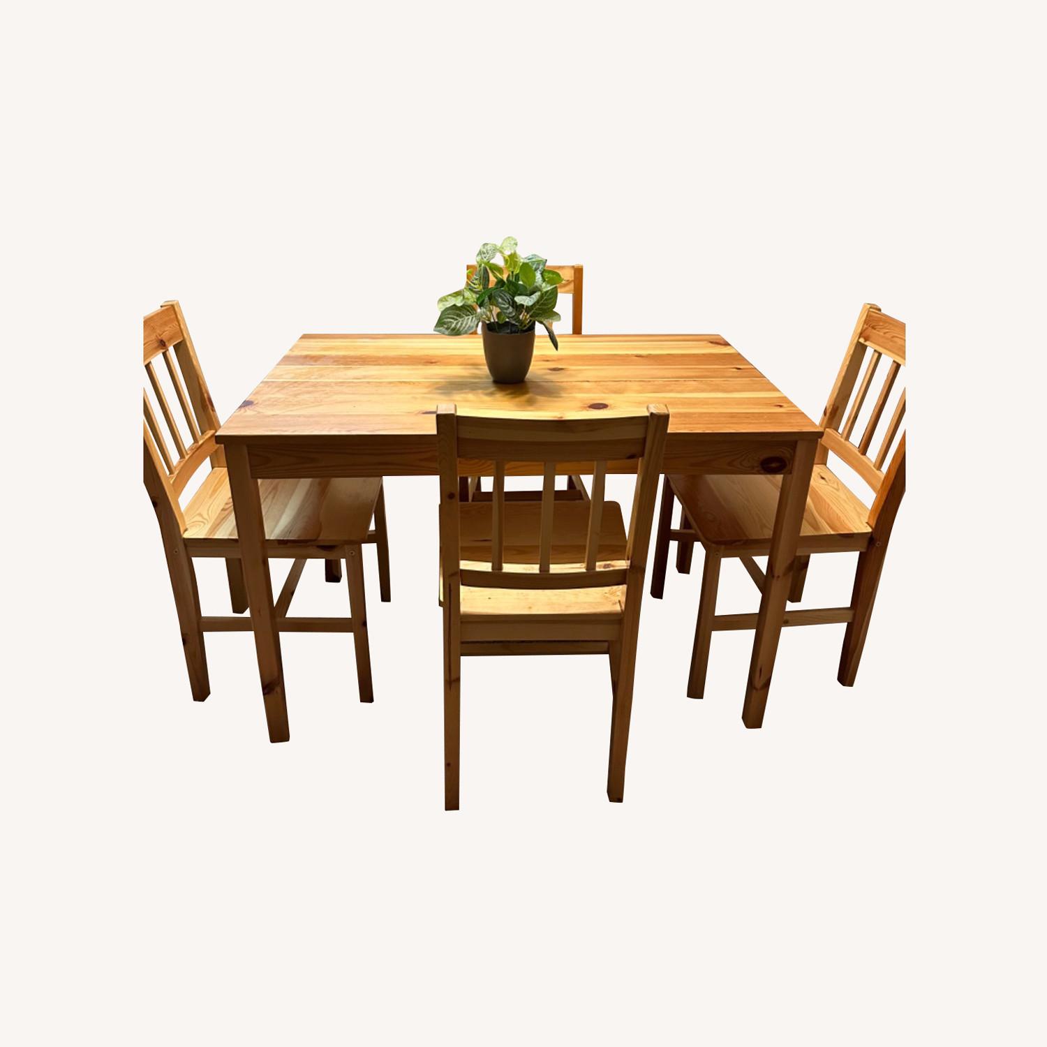 5 Piece Wooden Dining Set - image-0