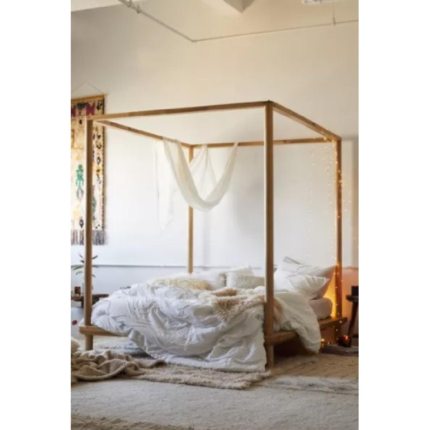 Urban Outfitters Eva Wooden Canopy Bed - image-6