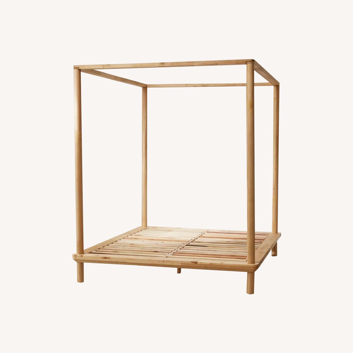 Urban Outfitters Eva Wooden Canopy Bed AptDeco