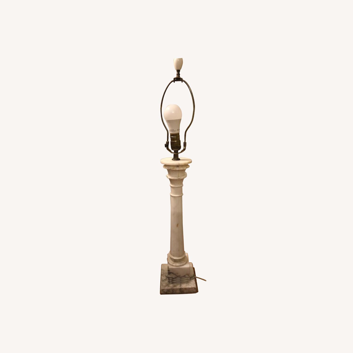 Vintage Marble Alabaster Table Lamp - image-4