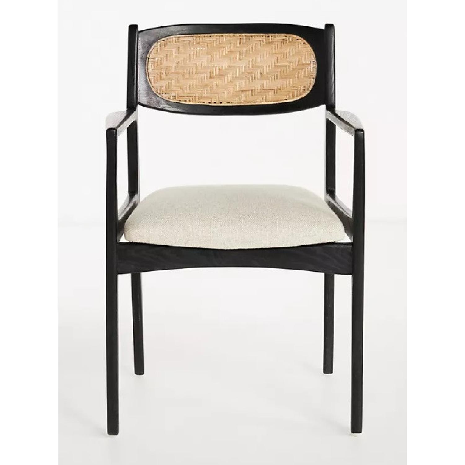 Anthropologie Zoey Caned Arm Dining Chair - image-8