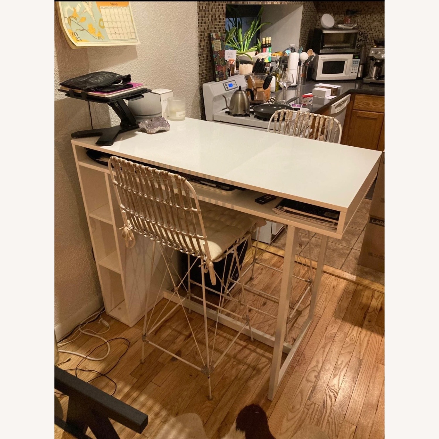 CB2 White Dining Table - image-2