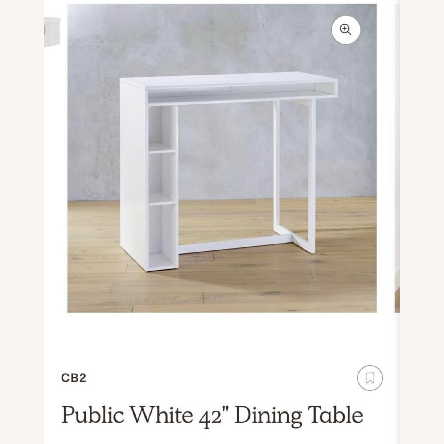 CB2 White Dining Table - image-1