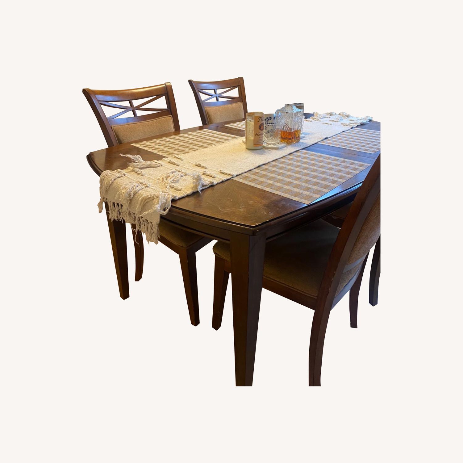 Mahogany and More Dining Set with Extension AptDeco