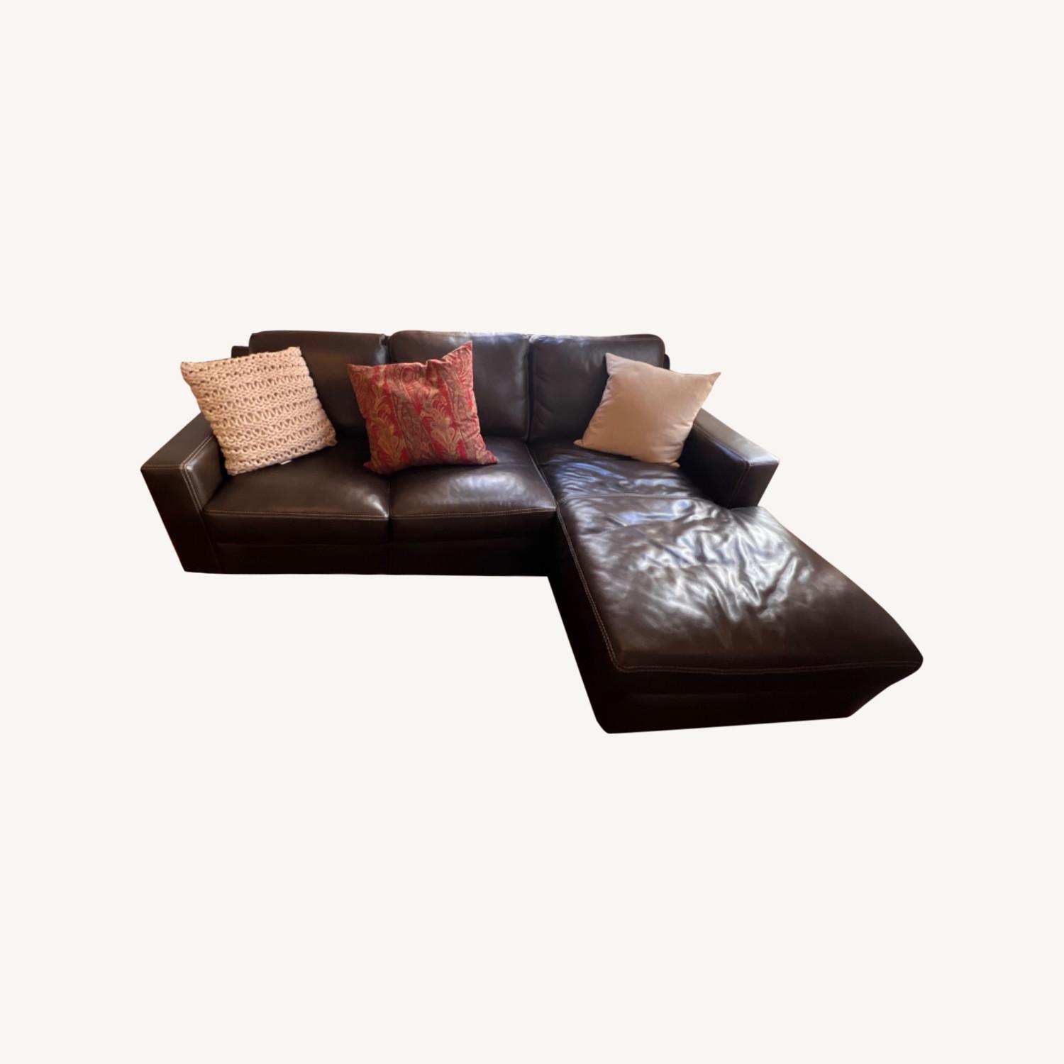 Left Arm Leather Sofa - image-0