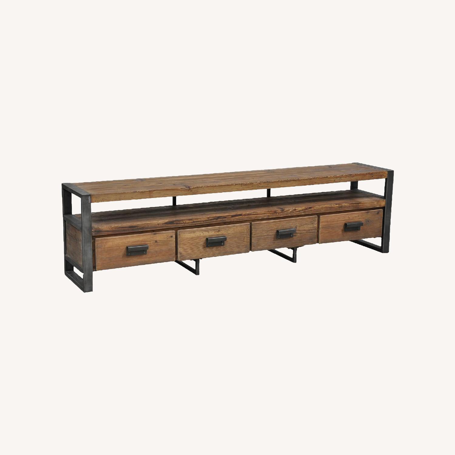 West Elm Bin Pull 4-Drawer Media Console (82") - image-0