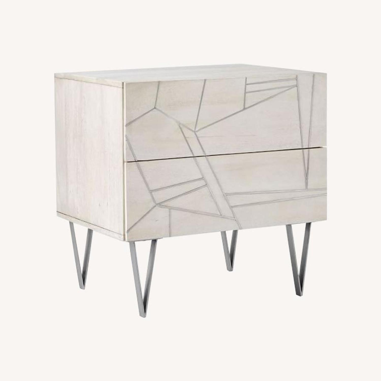 West Elm Roar & Rabbit Geo Inlay Nightstand (24") - image-0