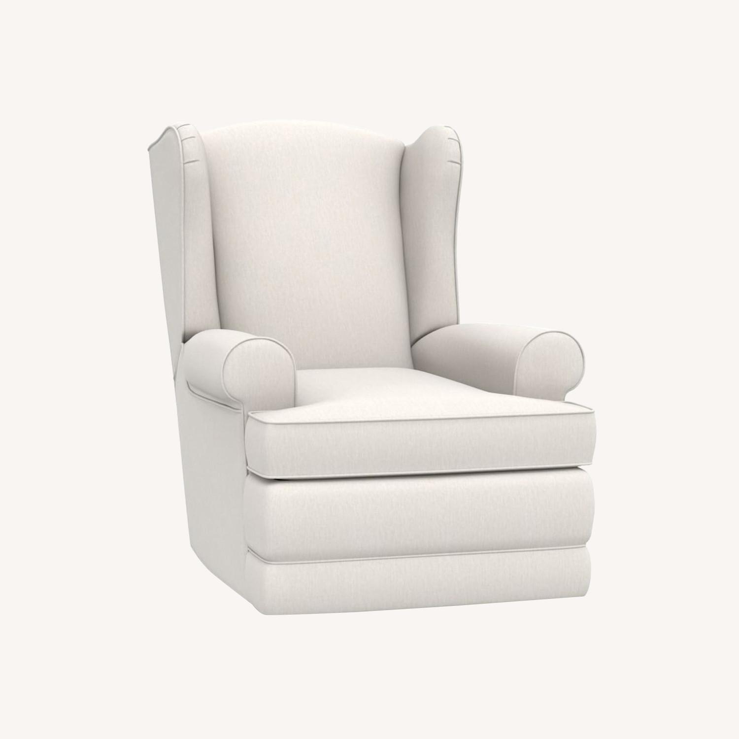Pottery Barn Roll Arm Wingback Power Recliner - image-0