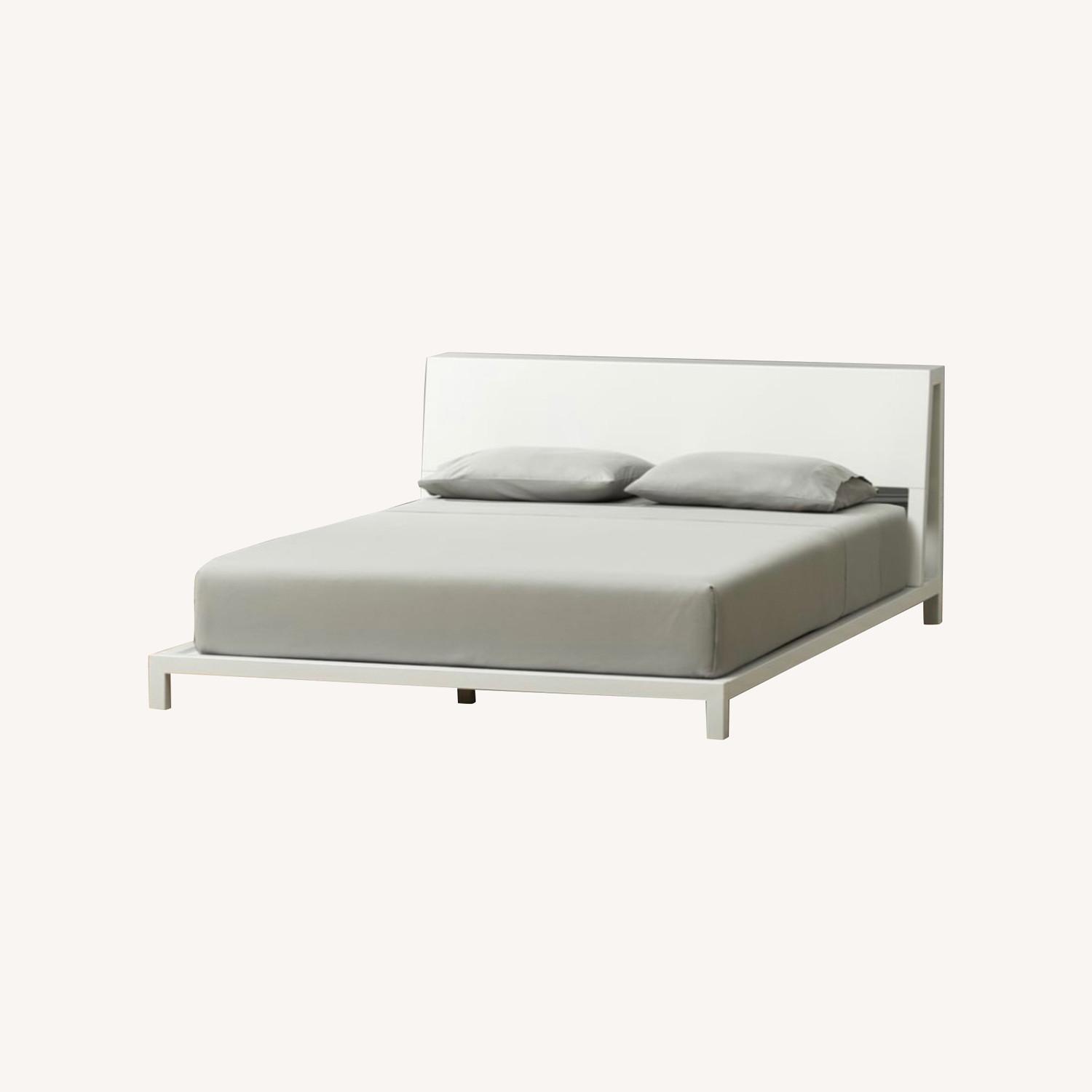 CB2 Alpine White Queen Metal Bed Frame - image-0