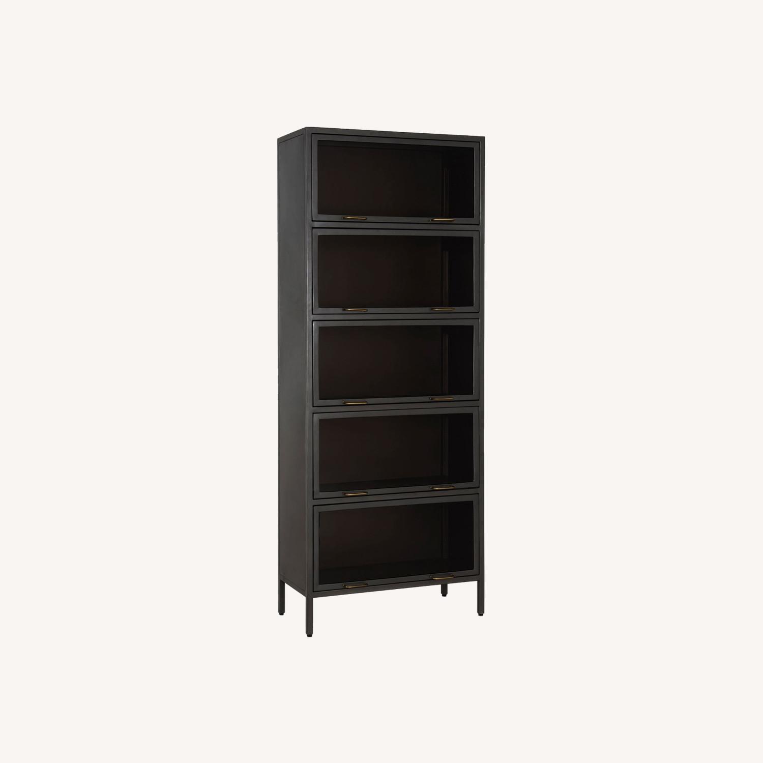 West Elm Iron & Glass Tall Barrister Cabinet (32") - image-0