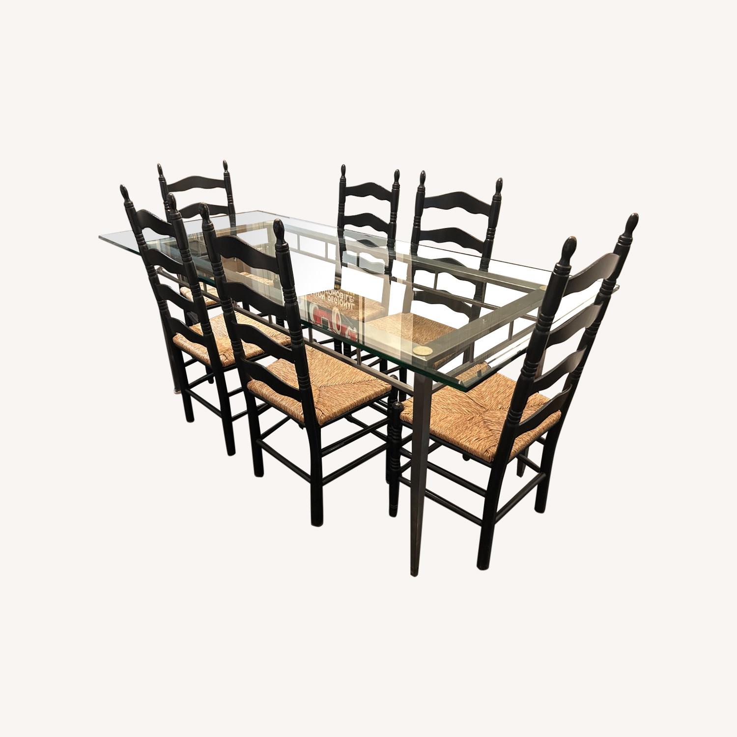 ABC Carpet + Home Glass Dining Table Set - image-0