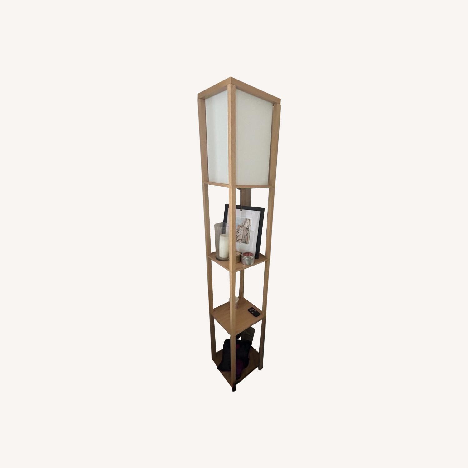 Modern Shelf Floor Lamp with Lamp Shade - image-0