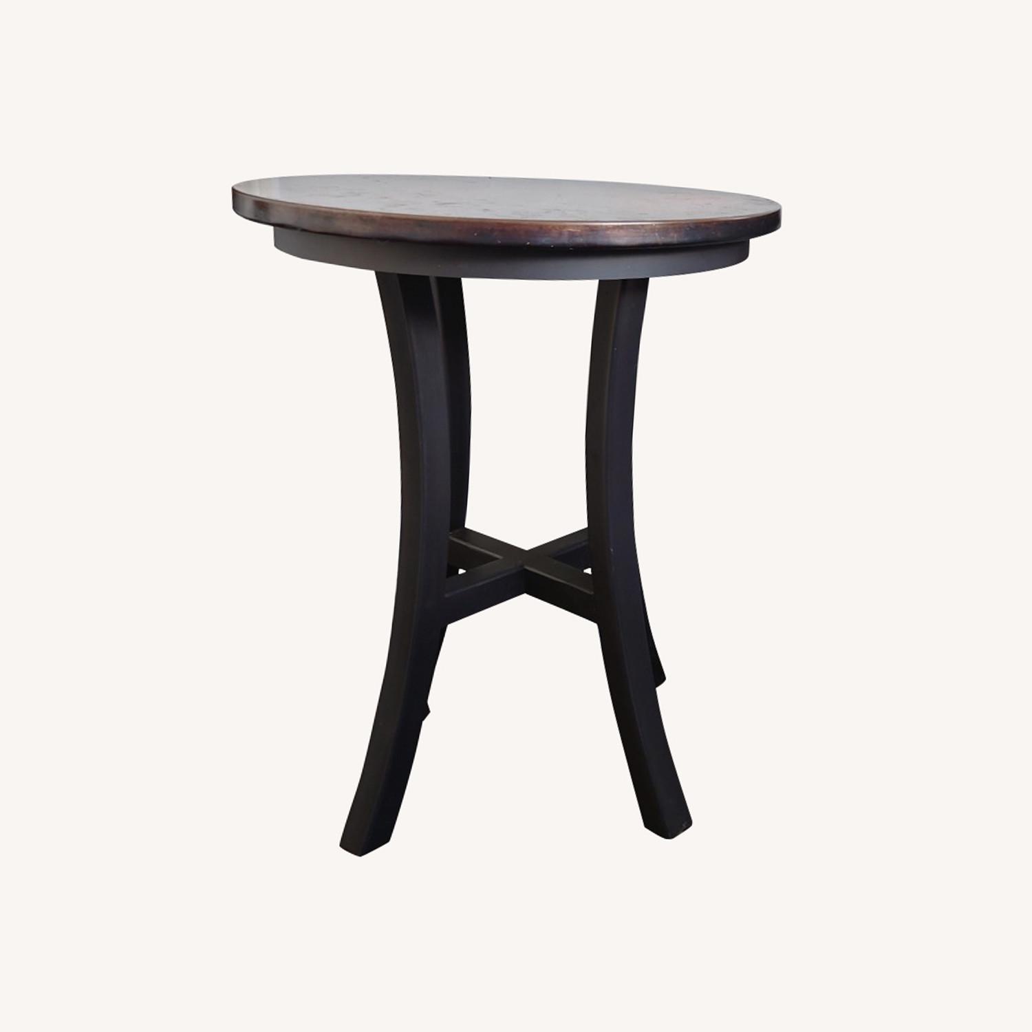 Crate & Barrel Copper Top Side Tables AptDeco