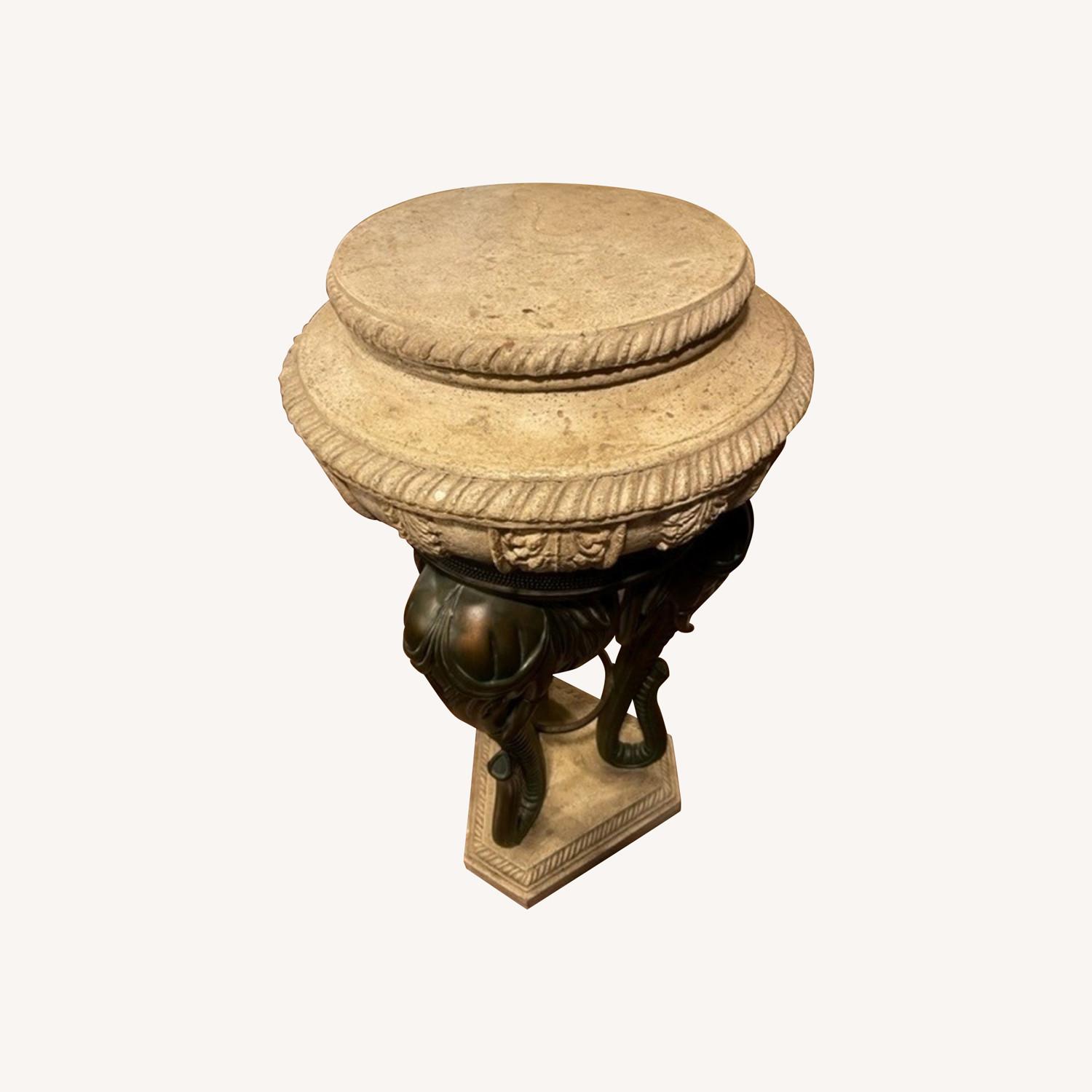 Bronze Elephant Stand - image-0