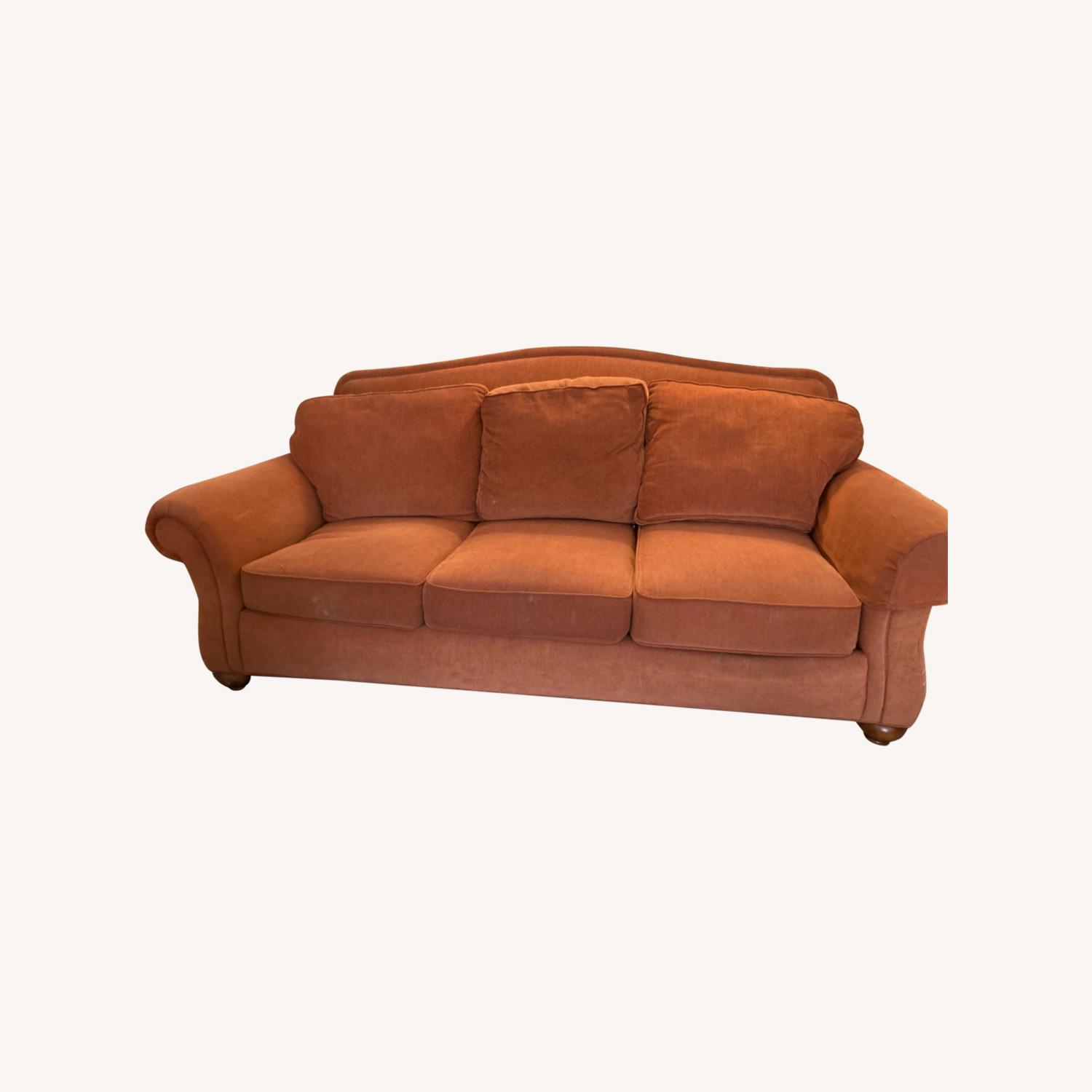 Ethan Allen Rust Couch - image-0