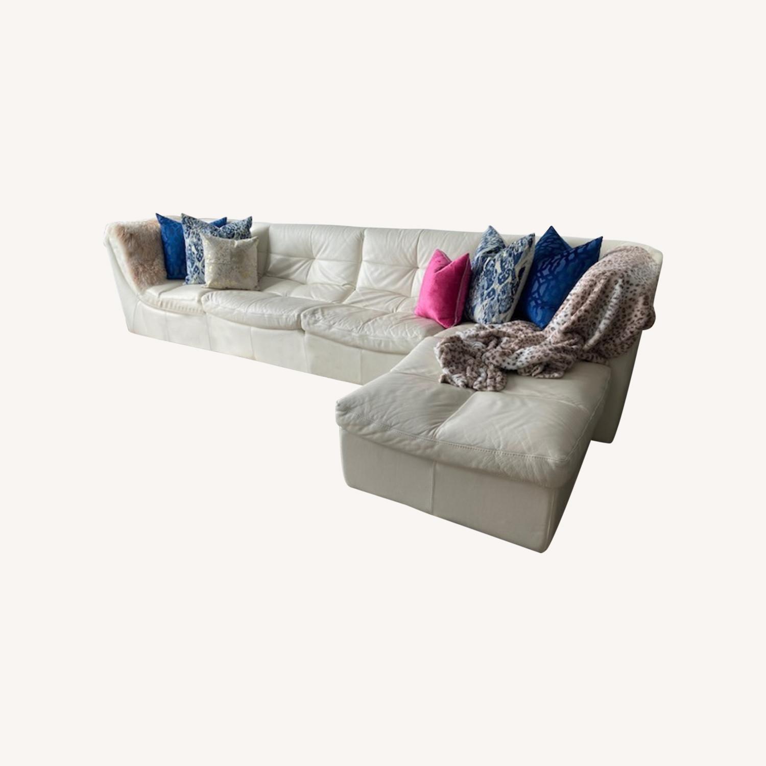 Z Gallerie Italian Leather Sectional AptDeco