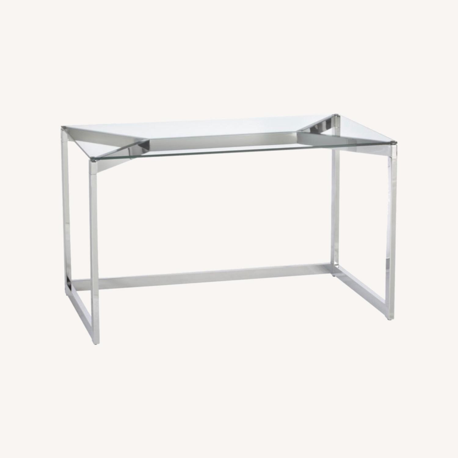 CB2 Tesso Chrome Desk AptDeco