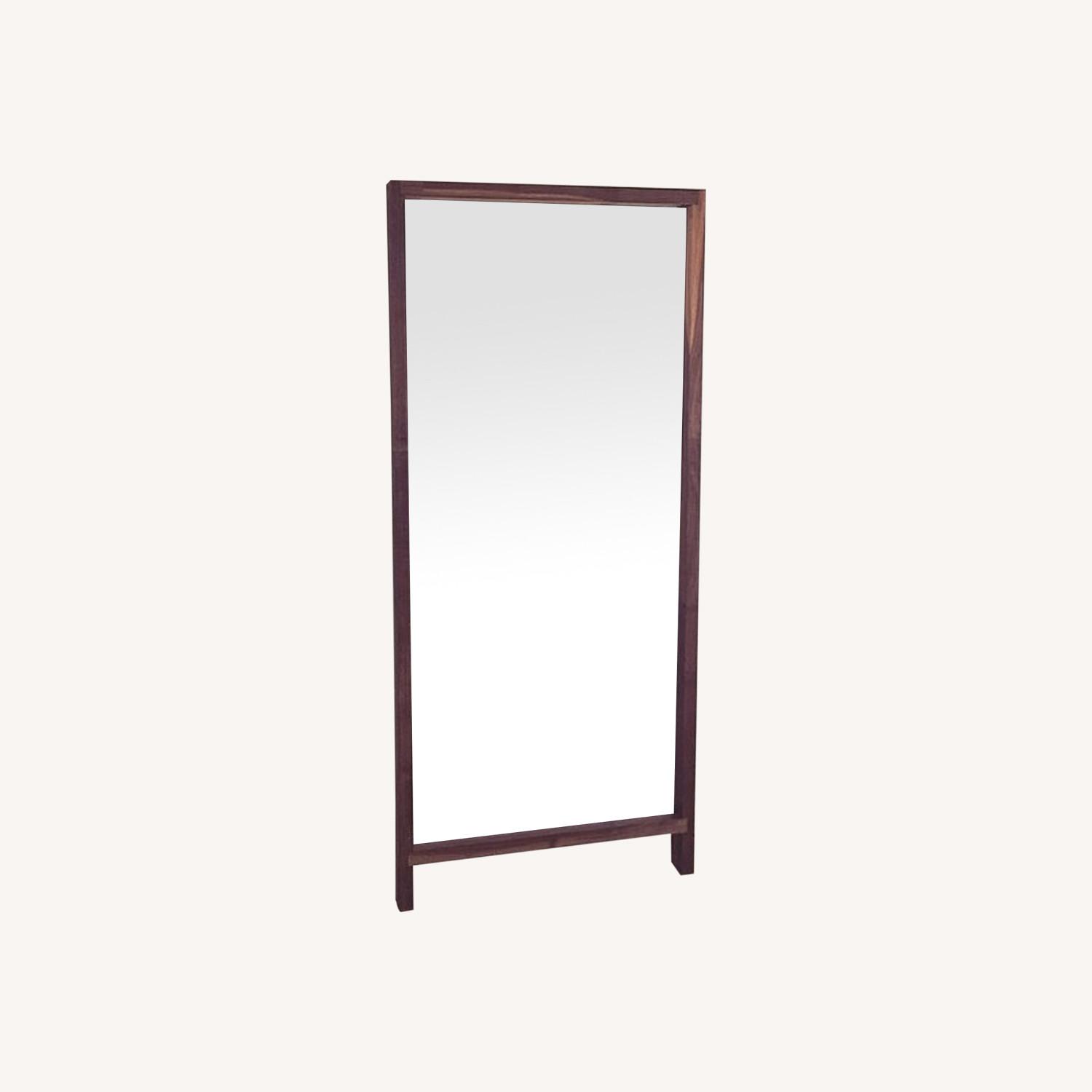 Handmade Solid Black Walnut Floor Mirror AptDeco