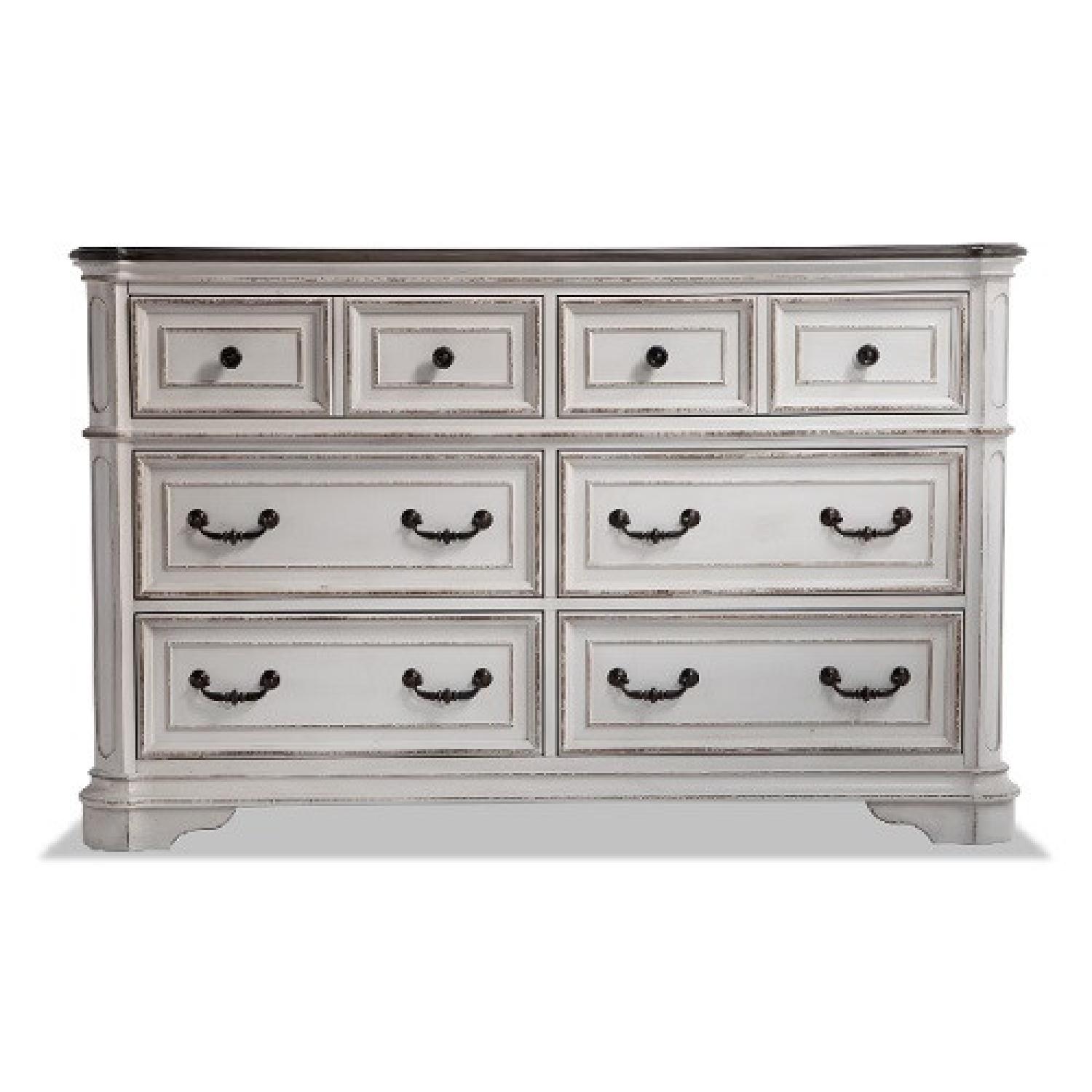 Bob's Discount Scarlett White Dresser & Mirror AptDeco
