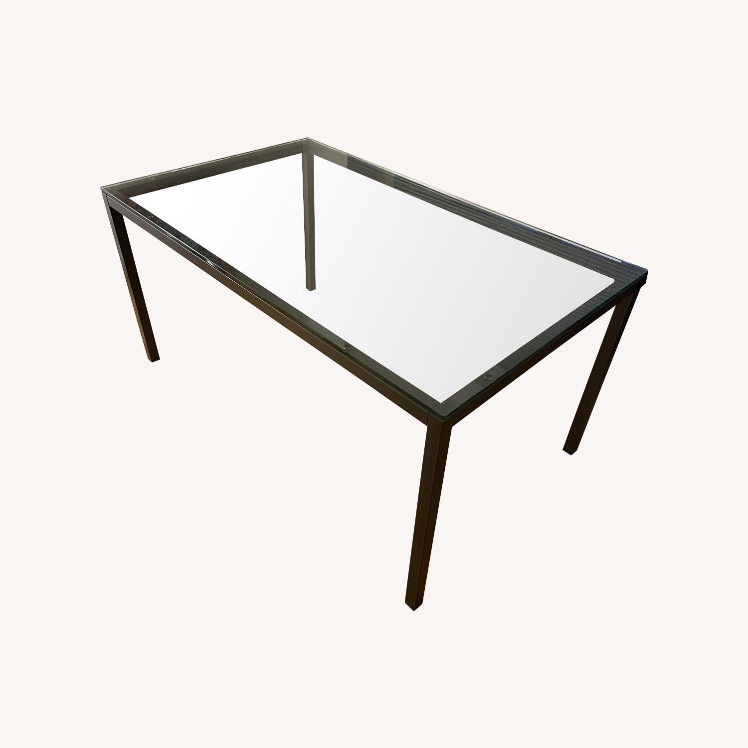 West Elm Glass Dining Table AptDeco