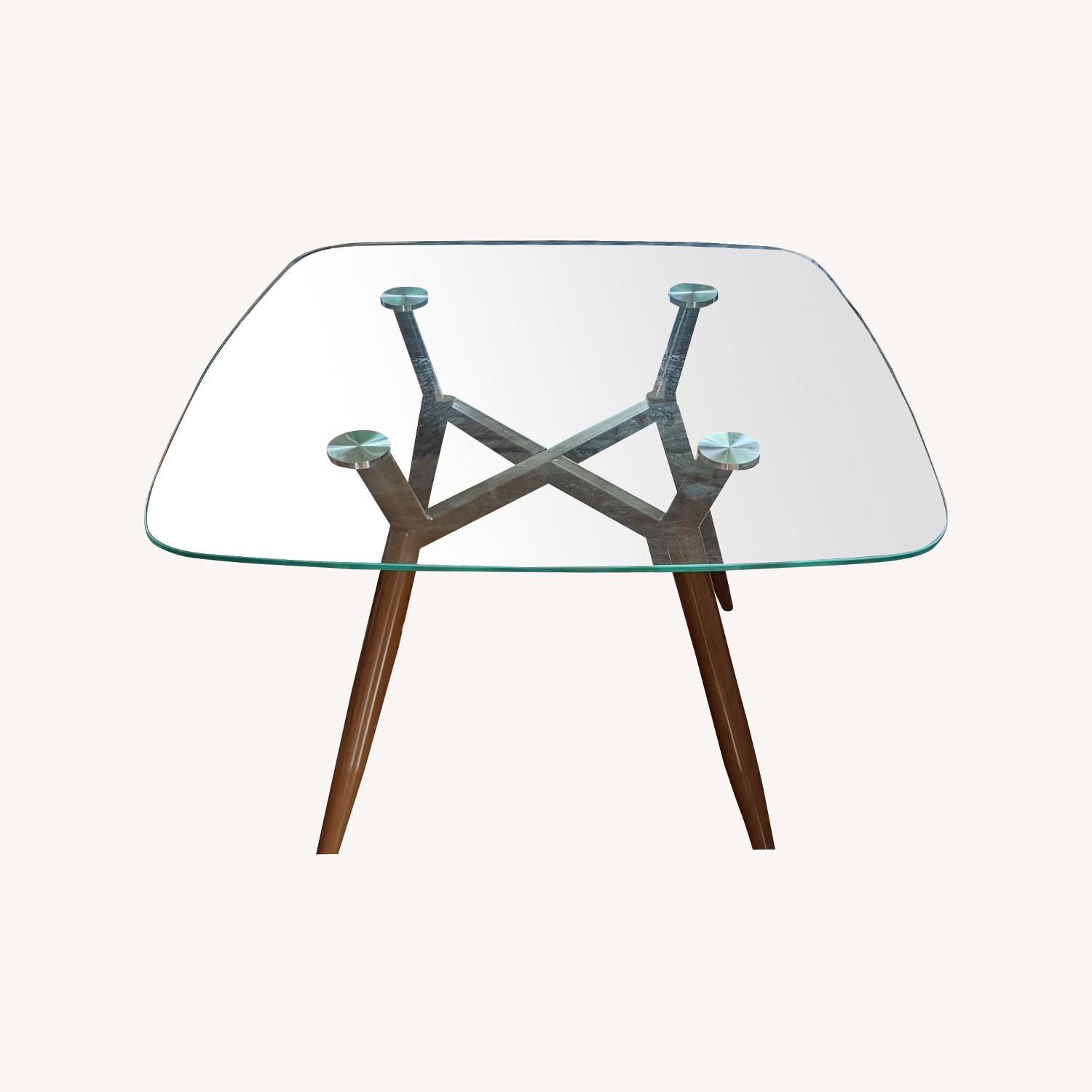 Wade Logan Glass Top 38" Dining Table - image-0
