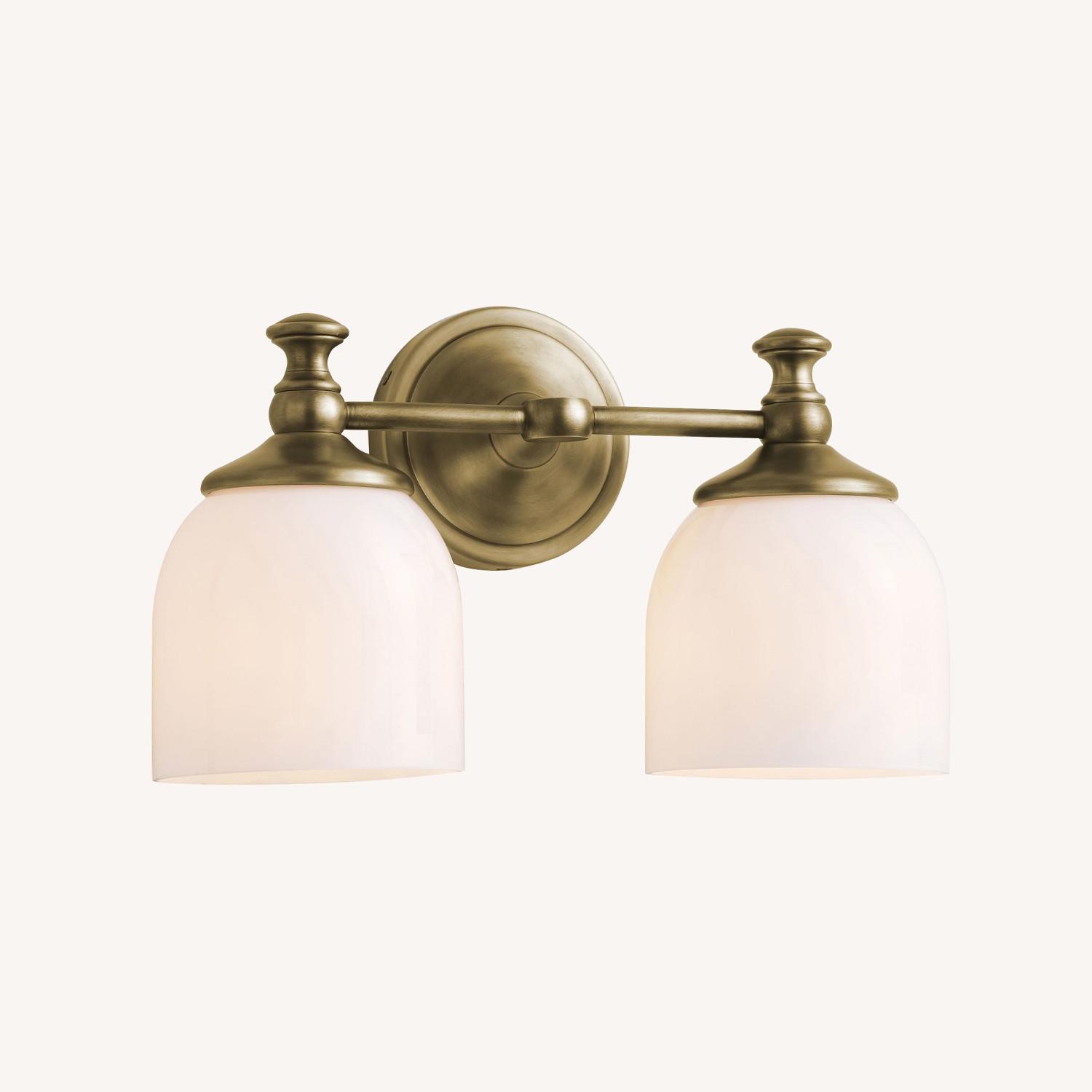 Pottery Barn Mercer Double Sconce, Brass - image-0