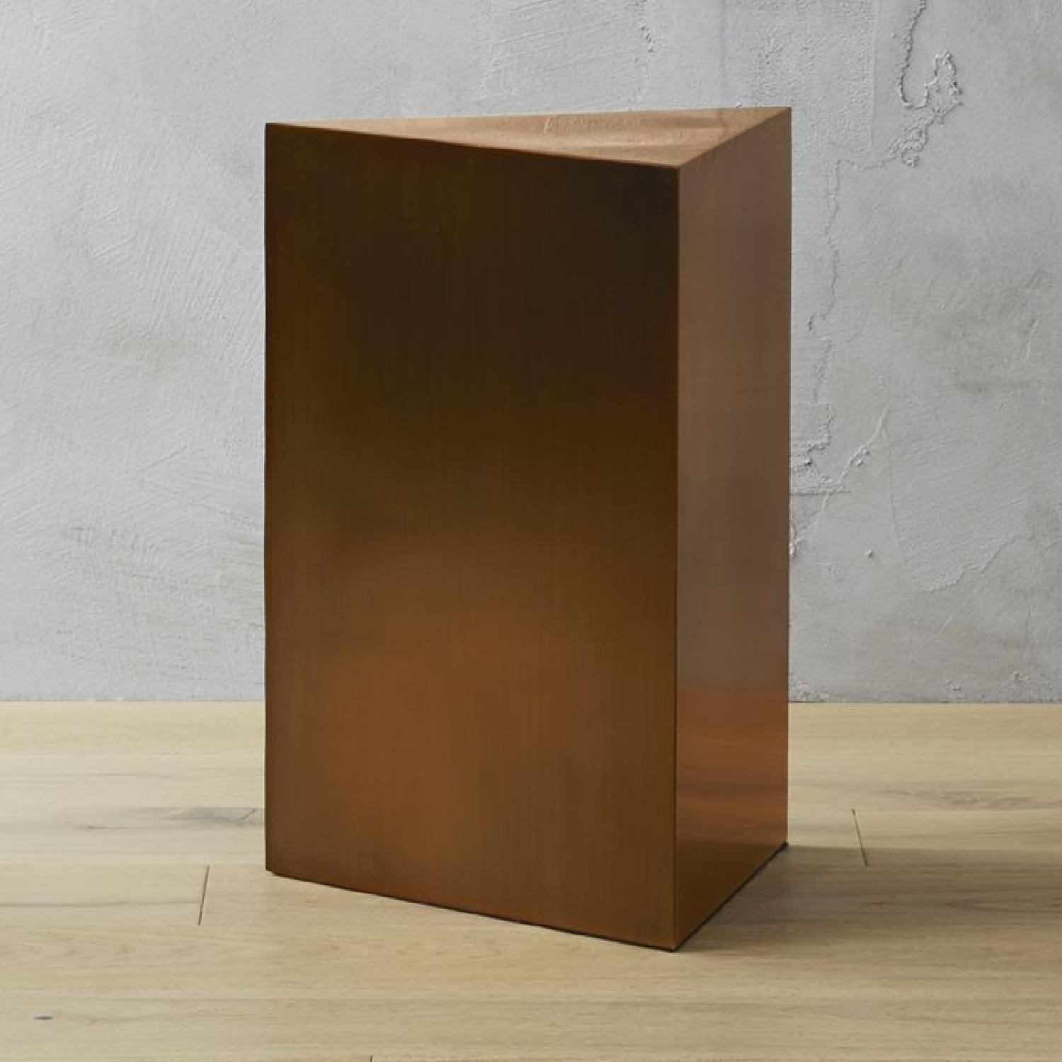 CB2 Tri Brass Triangle End Table - image-5