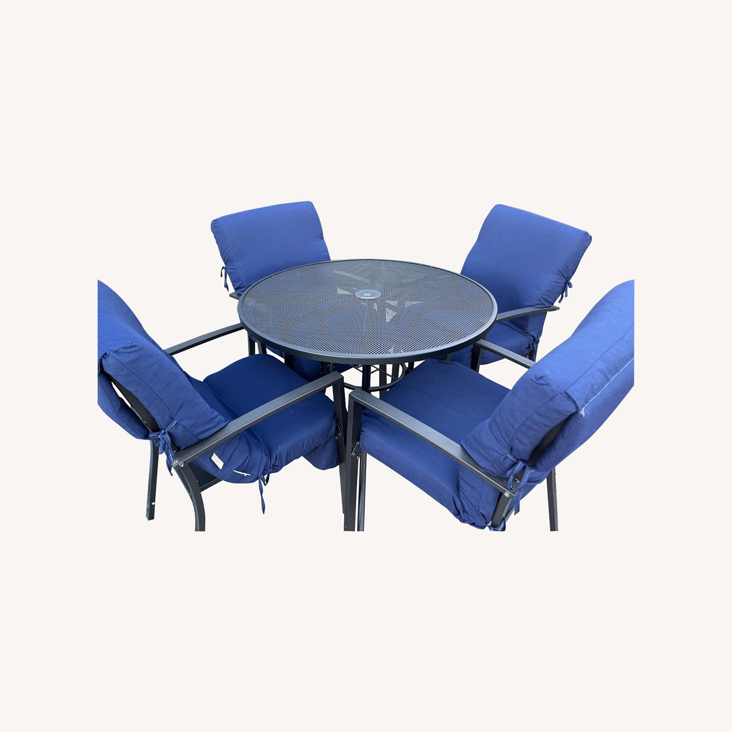 Outdoor Dining Round Table and Chair Set AptDeco