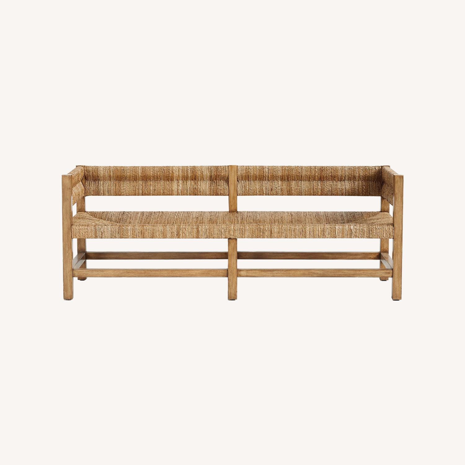 Pottery Barn Malibu Woven Bench - image-0