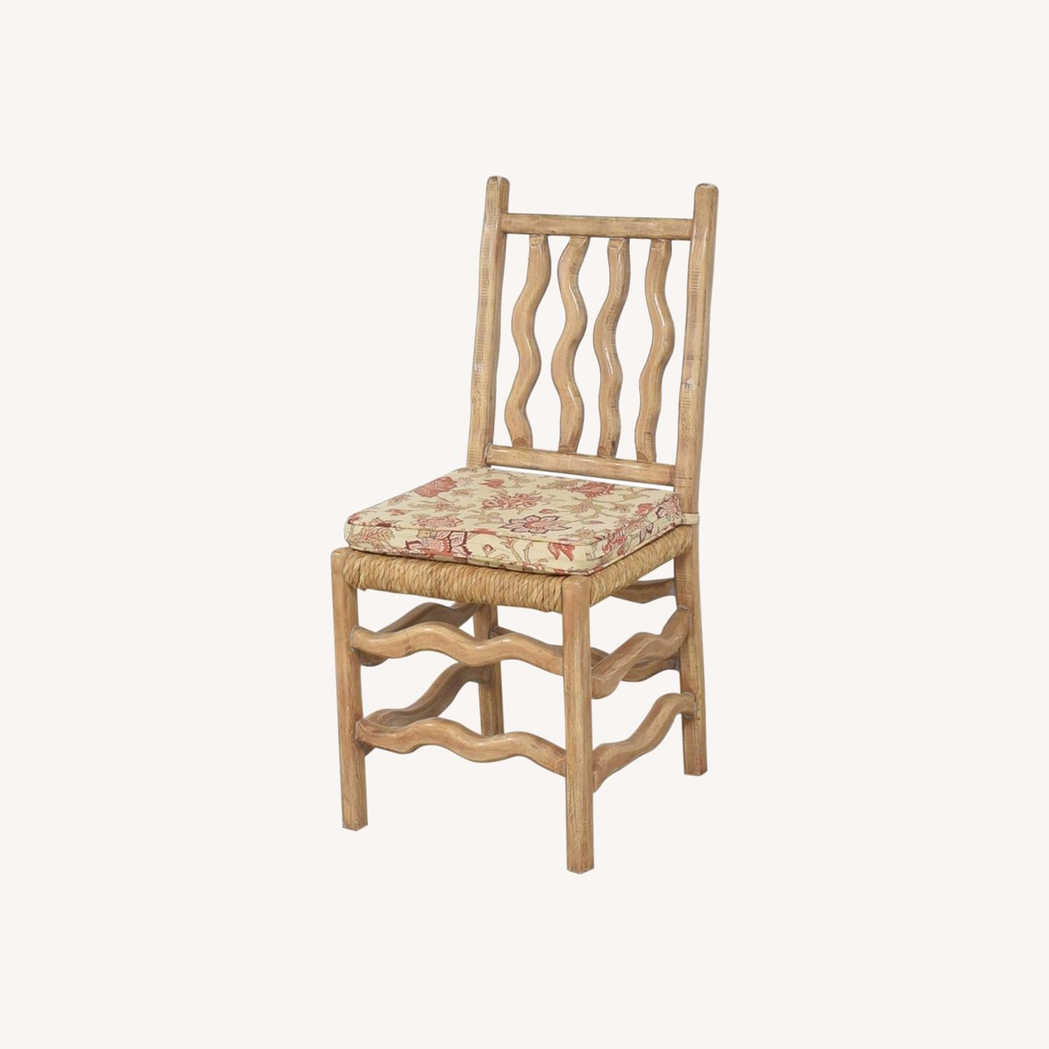 Vintage Wavy Wiggly Curvey Wood Dining Chairs - image-3