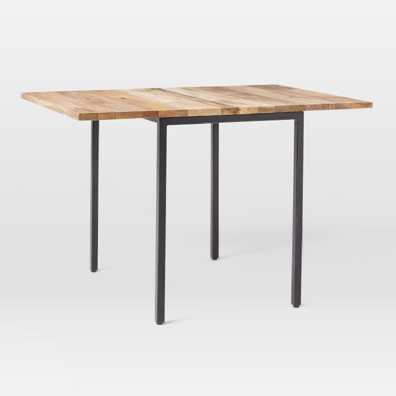 West Elm Box Frame Drop Leaf Table - image-4