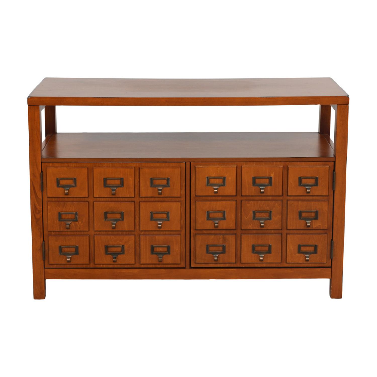 Wayfair ApothecaryStyle Cherry Wood Media Console AptDeco