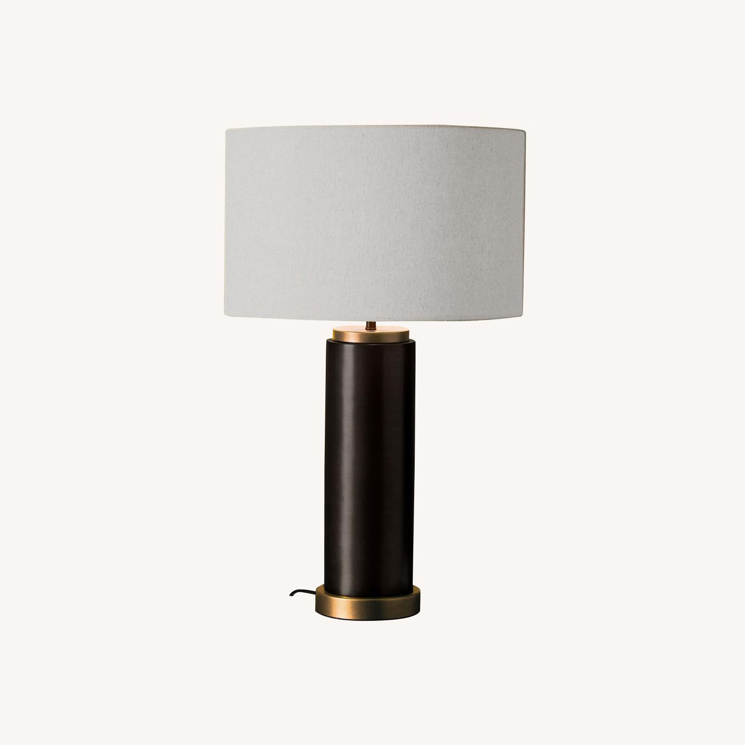 West Elm Pillar Metal USB Table Lamp (24.5") - image-0