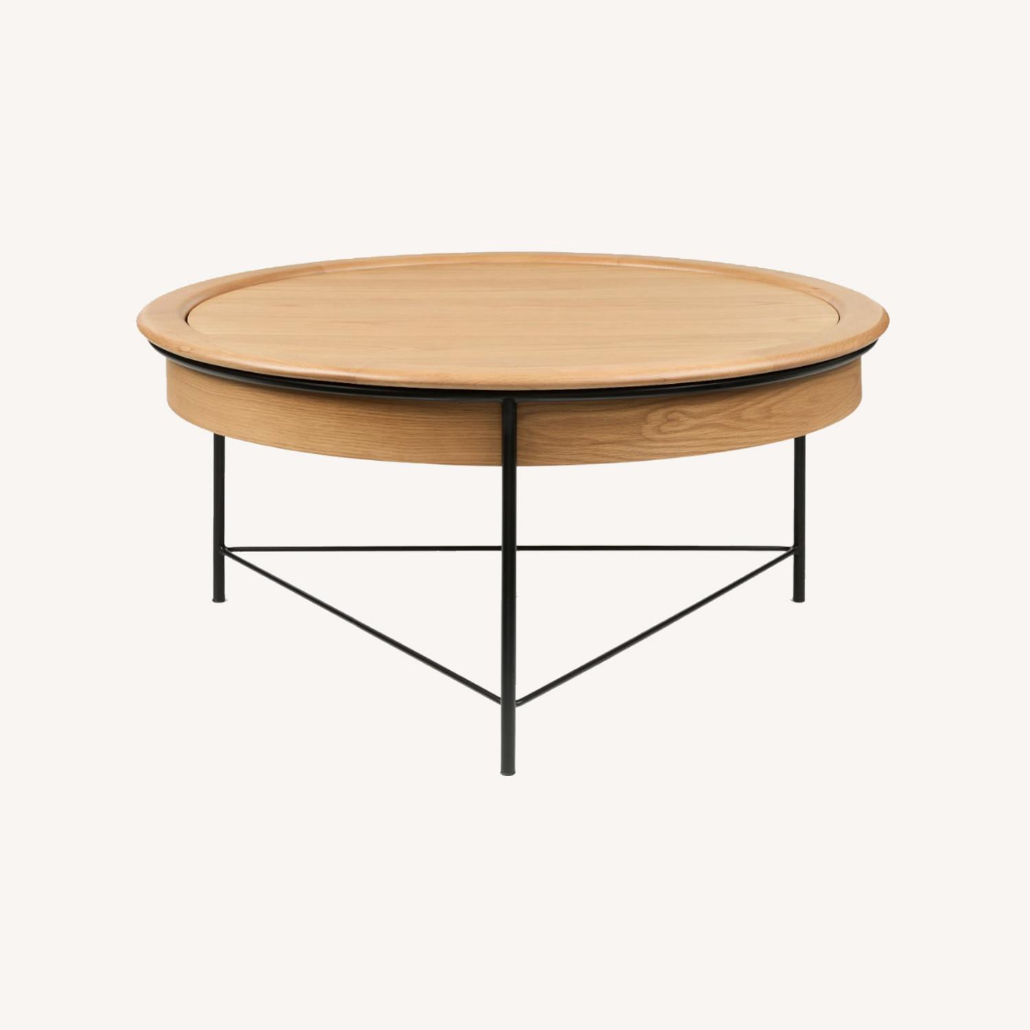 Article CRENA White Oak Coffee Table With Storage - image-0