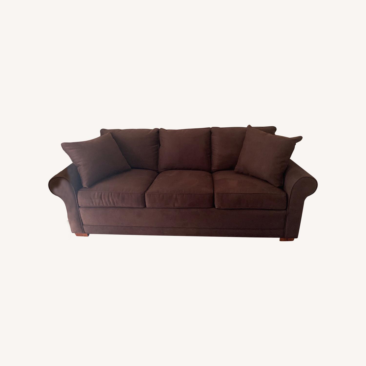 Chocolate Brown Queen Sleeper Sofa - image-0