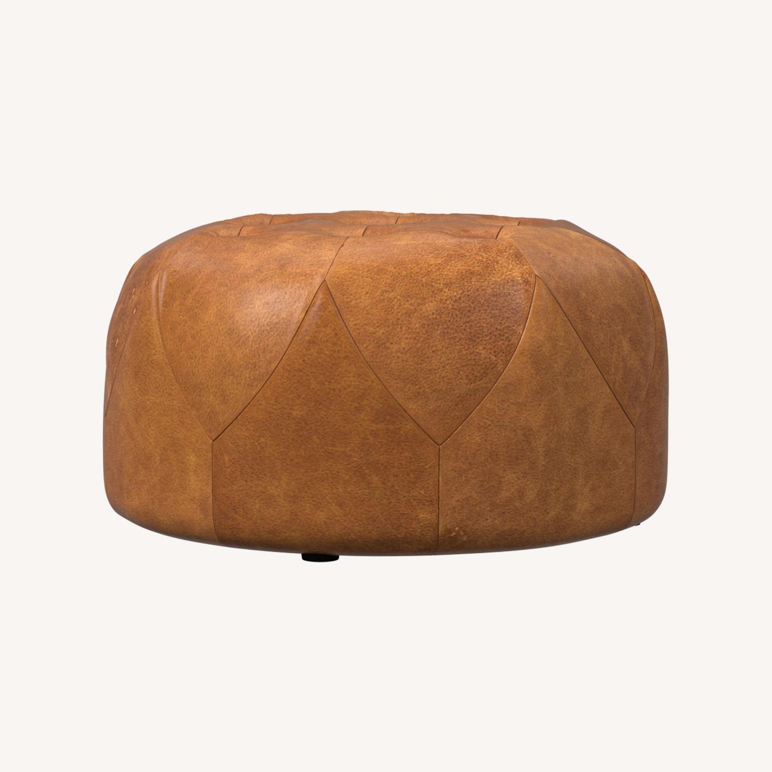 West Elm Brighton Leather Ottoman - image-0