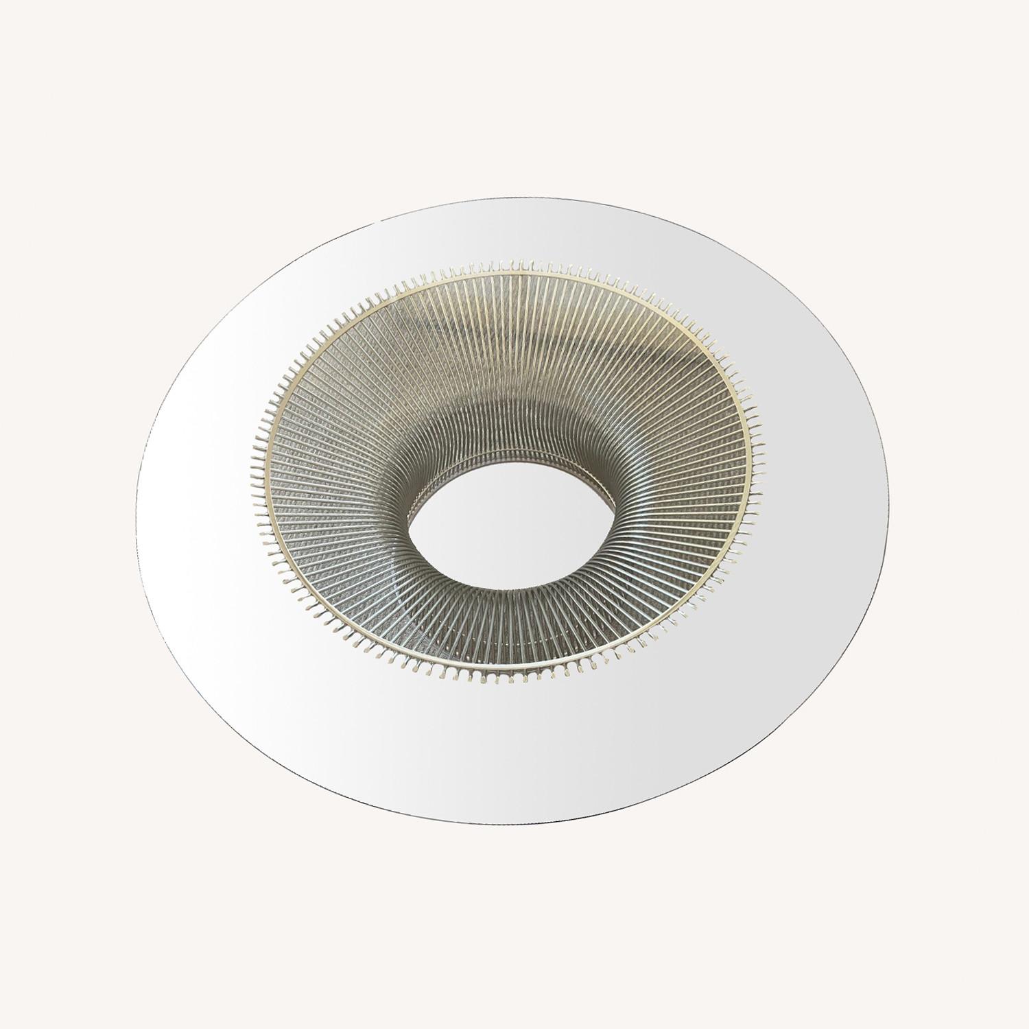 Platner 42" Round Coffee Table, Glass/Nickel - image-0