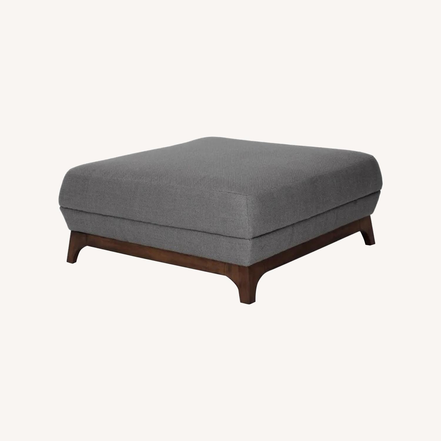 Article Harper Pyrite Gray Ottoman - image-0