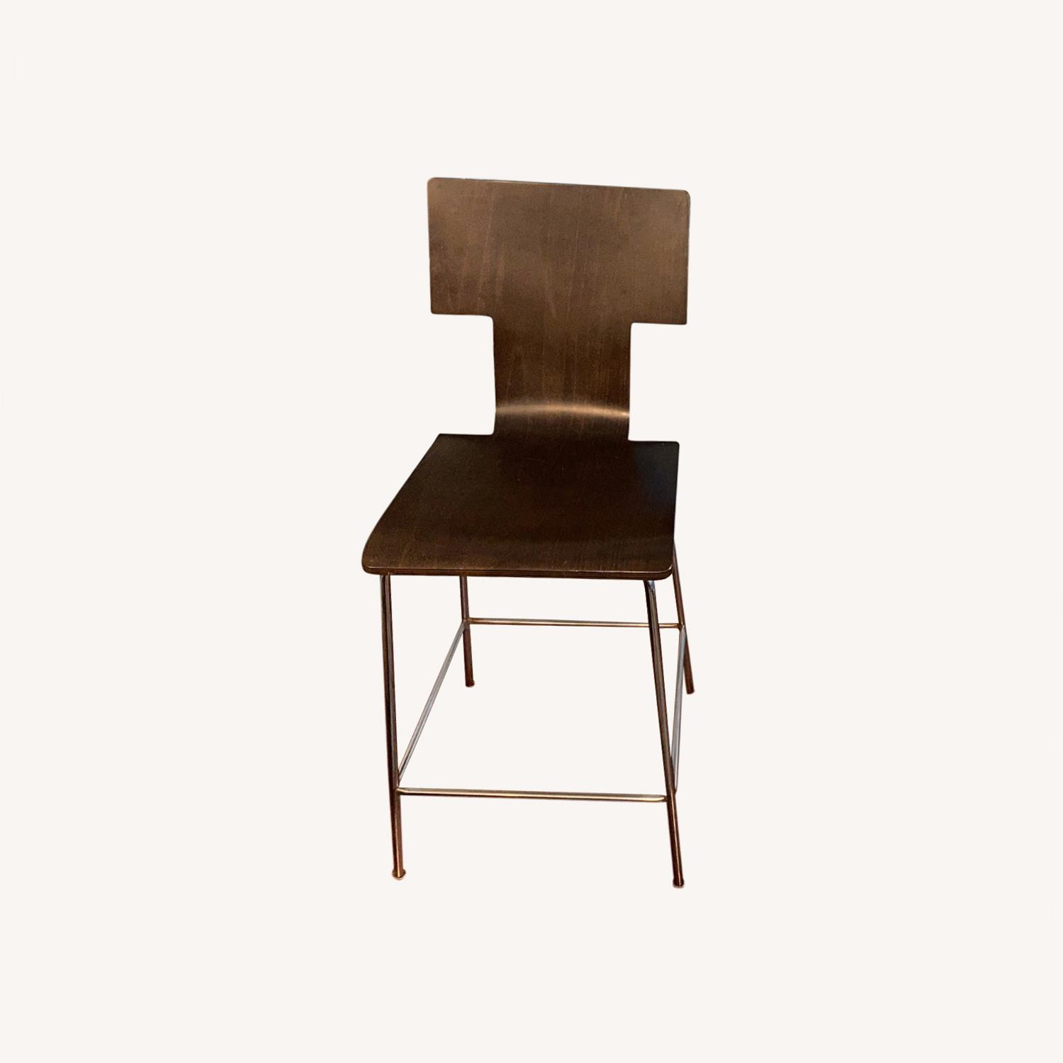 West Elm Expresso Colored Backed Bar Stools AptDeco