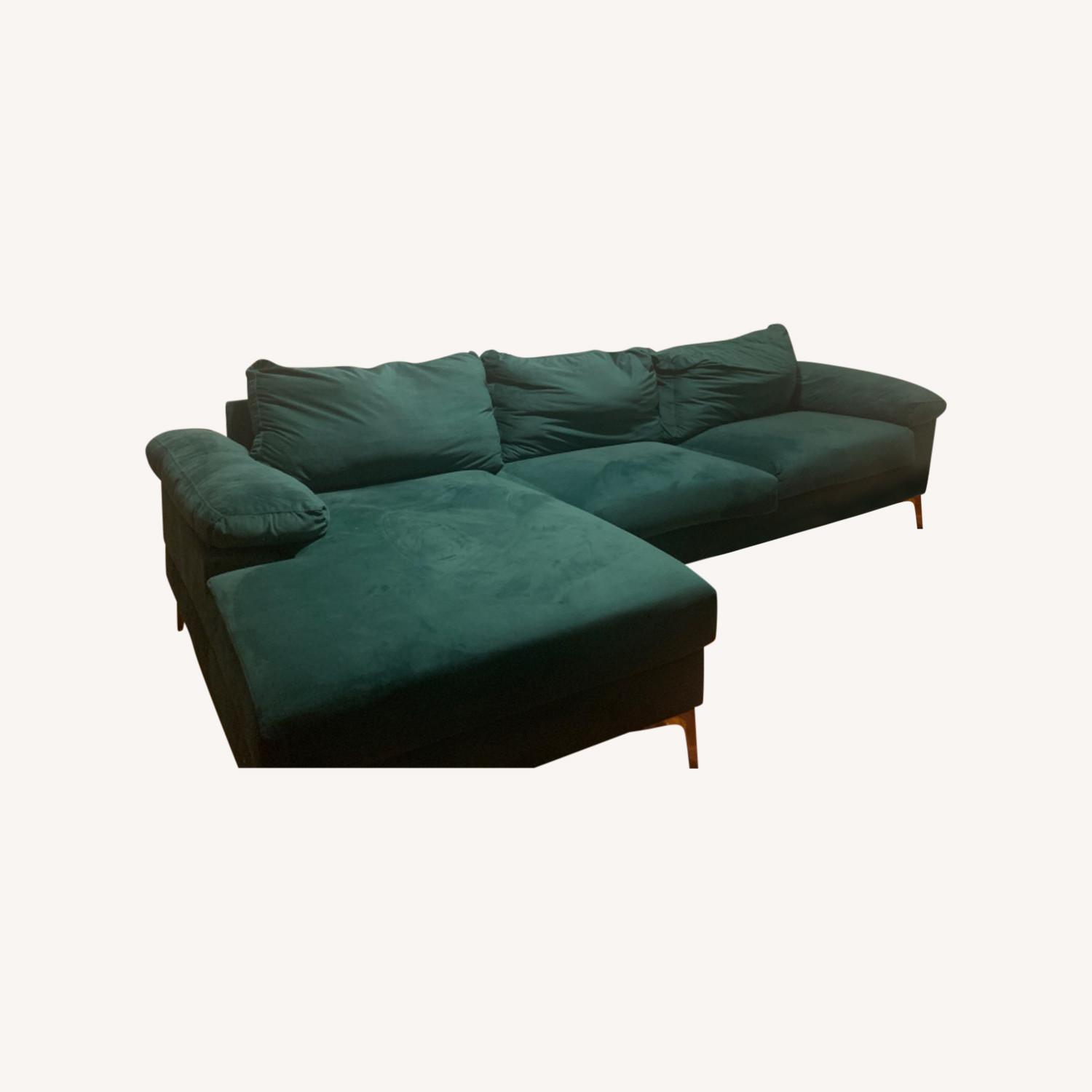DHP Cooper Modern Sectional Sofa, Green AptDeco